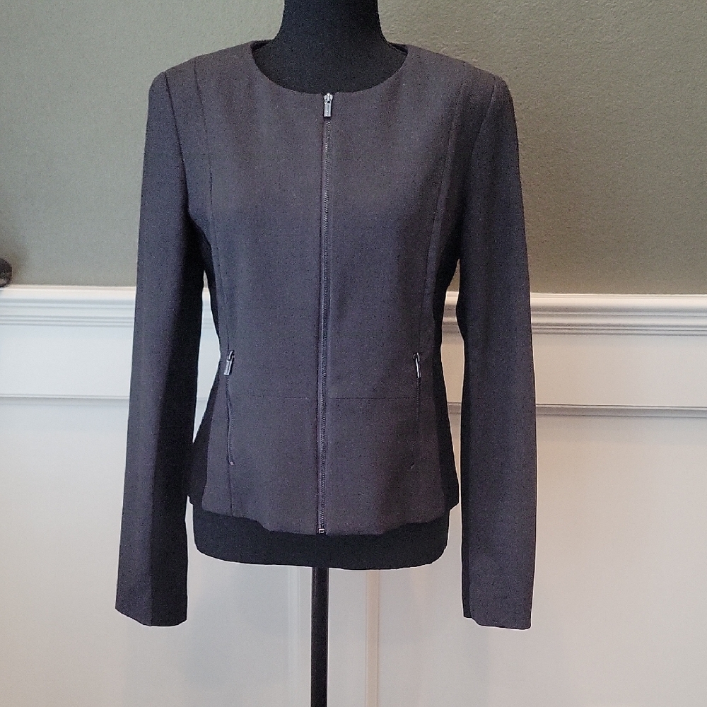Calvin Klein Black Blazer with Fitted Silhouette and Minimalist Design